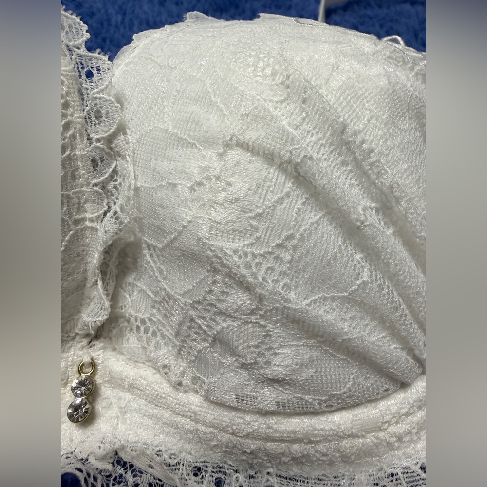 US-34B/JP-D75 Japanese Brand Floral Embroidery Push Up Bra And Panty Bikini Set - Picture 5 of 16